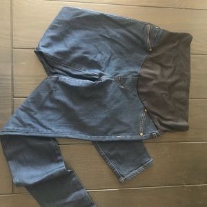 Dark, skinny maternity jeans from stitch fix
